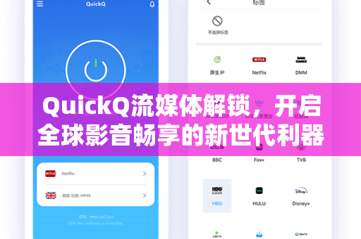 QuickQ流媒体解锁，开启全球影音畅享的新世代利器